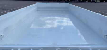 New Horizon 14'x 83" EZ7 WHITE Dump Trailer 14,000 GVWR, Spare, Ramps