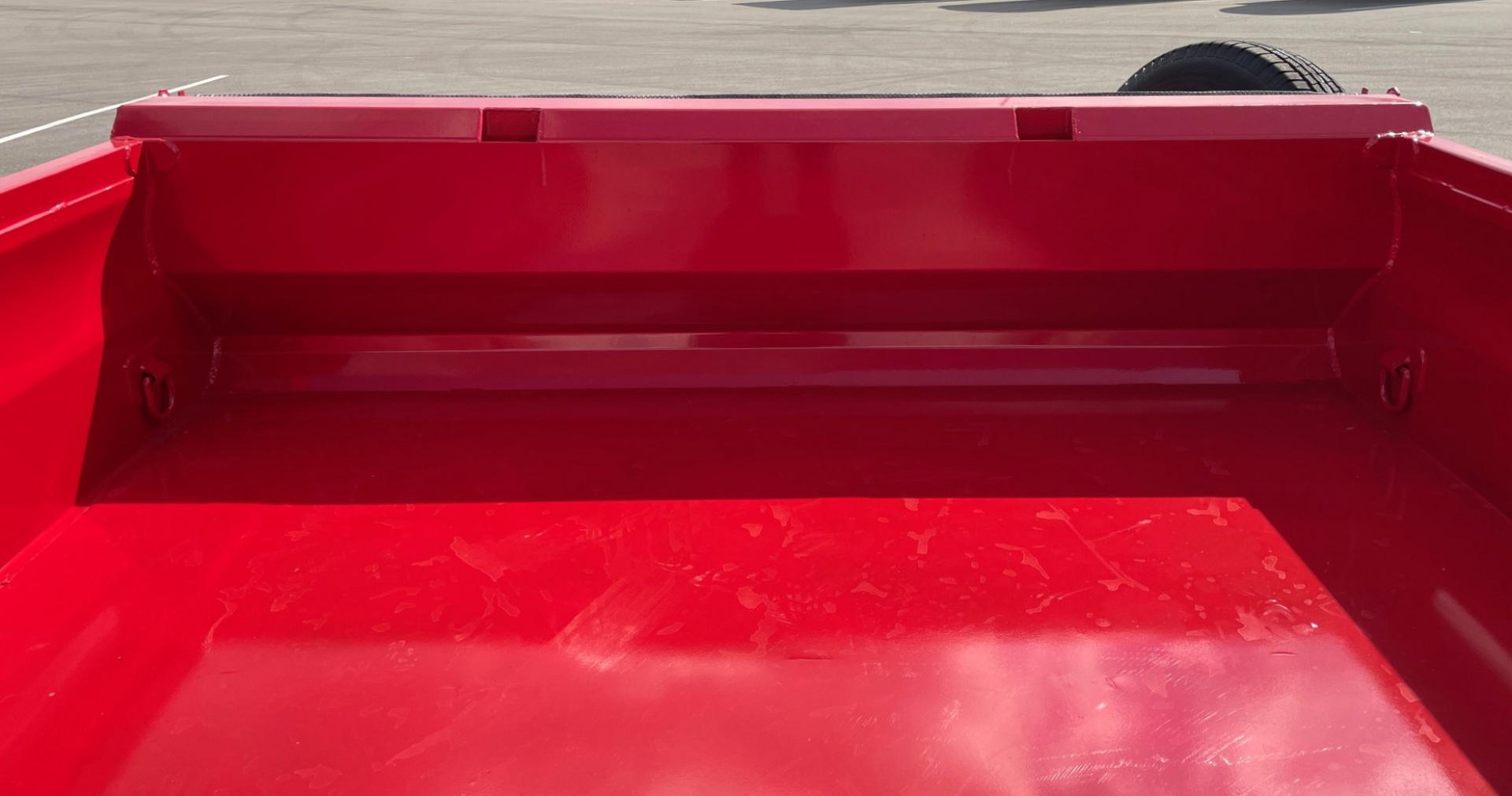 New Horizon 14'x 83" EZ7 RED Dump Trailer 14,000 GVWR, Spare, Ramps