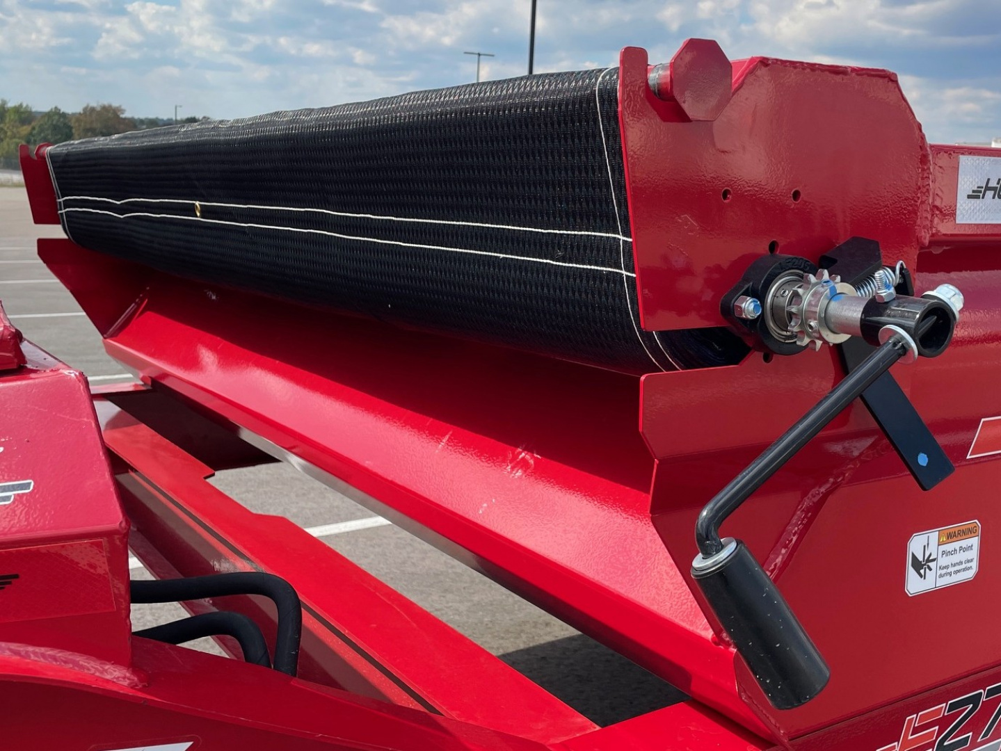 New Horizon 14'x 83" EZ7 RED Dump Trailer 14,000 GVWR, Spare, Ramps