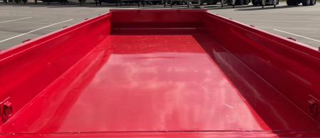 New Horizon 14'x 83" EZ7 RED Dump Trailer 14,000 GVWR, Spare, Ramps