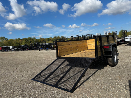 New 2025 AMO 5x8 Woodside Utility Trailer w/LED Lights & Spring Assist Gate