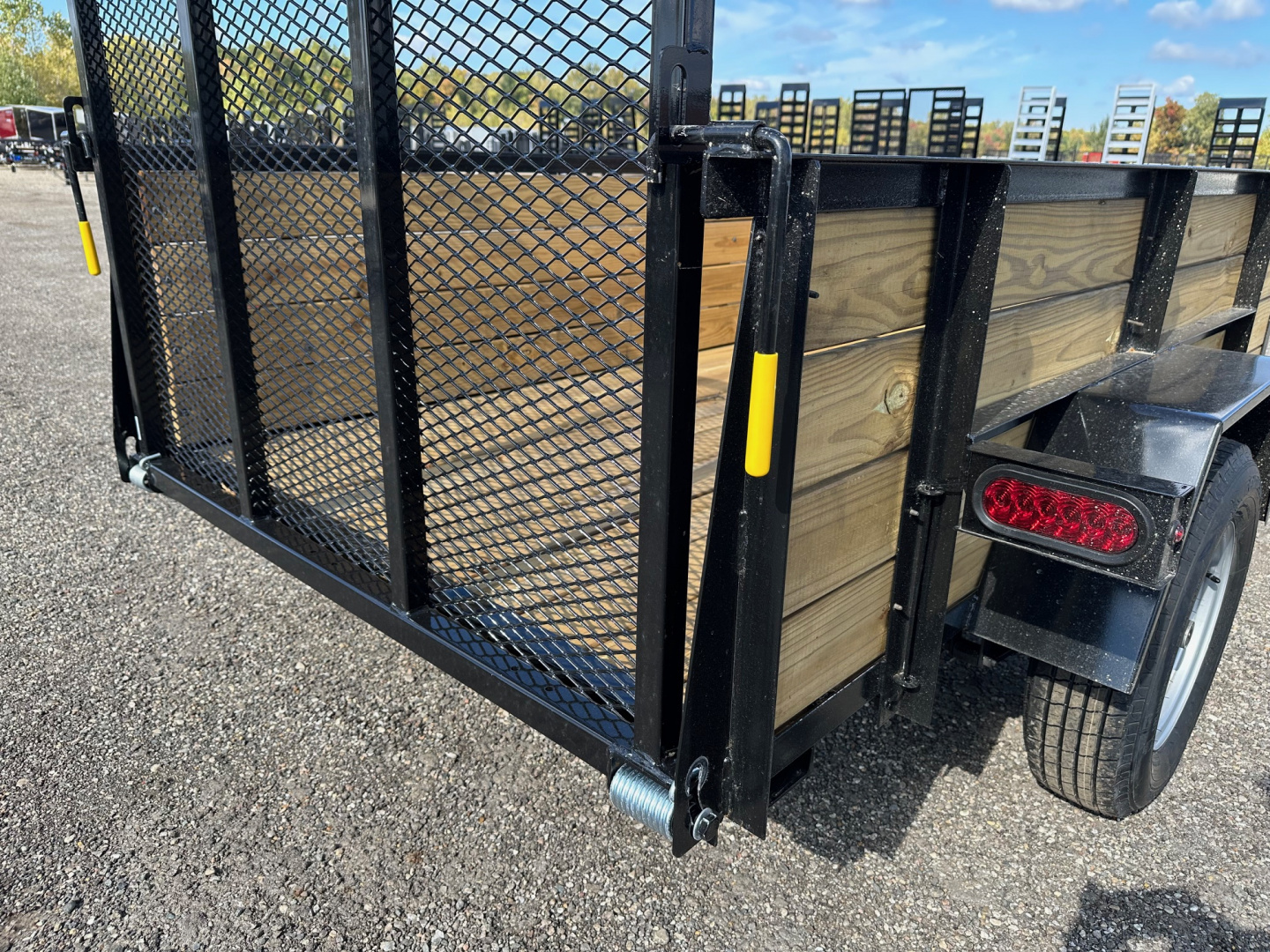 New 2025 AMO 5x8 Woodside Utility Trailer w/LED Lights & Spring Assist Gate