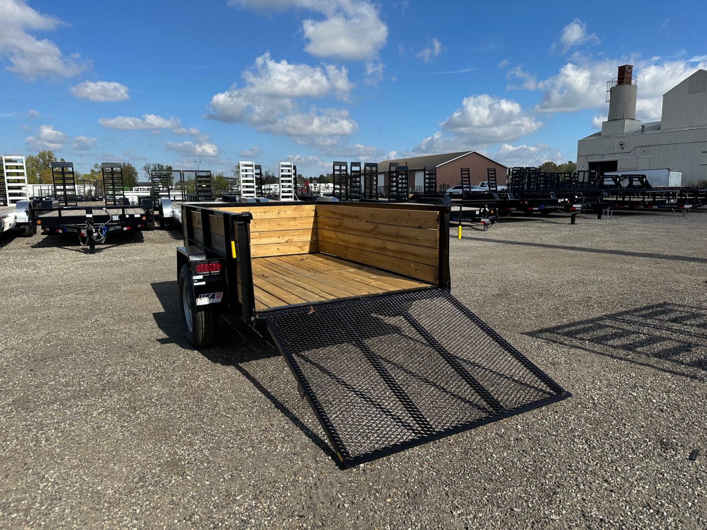 New 2025 AMO 5x8 Woodside Utility Trailer w/LED Lights & Spring Assist Gate