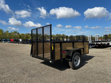 New 2025 AMO 5x8 Woodside Utility Trailer w/LED Lights & Spring Assist Gate