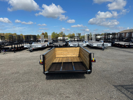 New 2025 AMO 5x8 Woodside Utility Trailer w/LED Lights & Spring Assist Gate