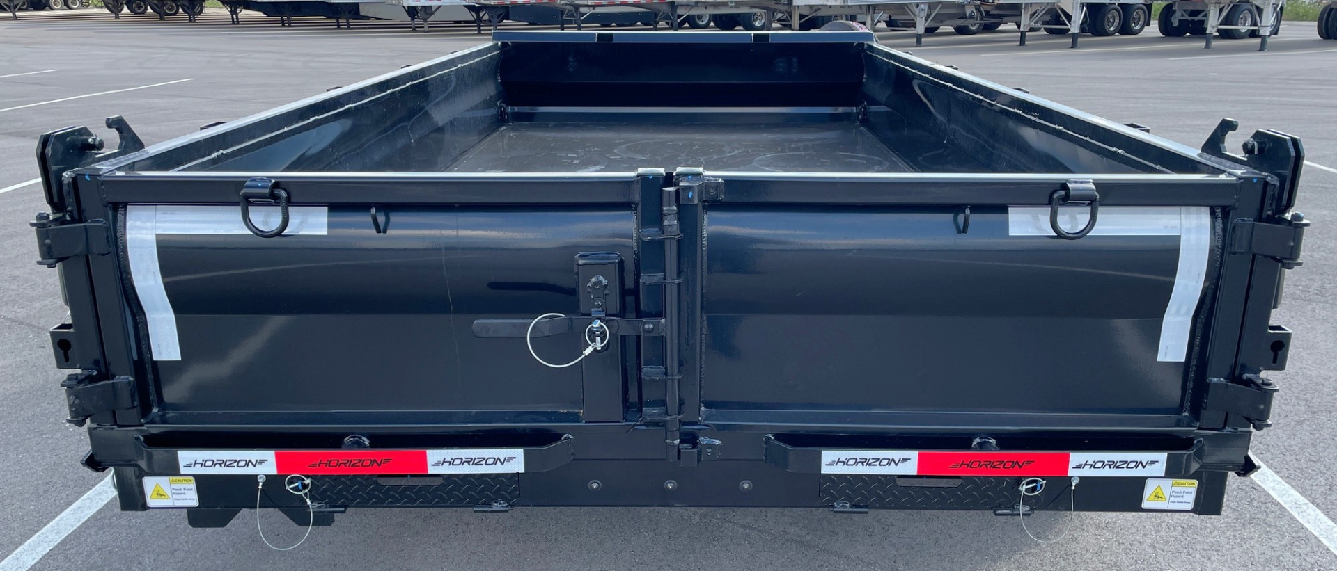 New Horizon 14'x 83" EZ7 BLACK Dump Trailer 14,000 GVWR, Spare, Ramps