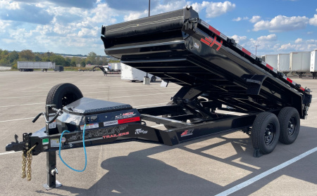 New Horizon 14'x 83  EZ7 BLACK Dump Trailer 14,000 GVWR, Spare, Ramps