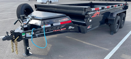 New Horizon 14'x 83" EZ7 BLACK Dump Trailer 14,000 GVWR, Spare, Ramps