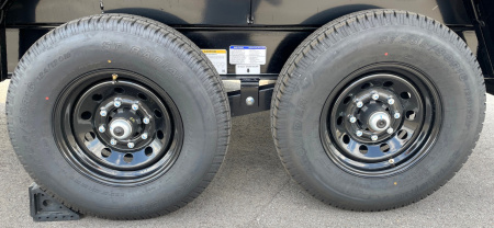 New Horizon 14'x 83" EZ7 BLACK Dump Trailer 14,000 GVWR, Spare, Ramps