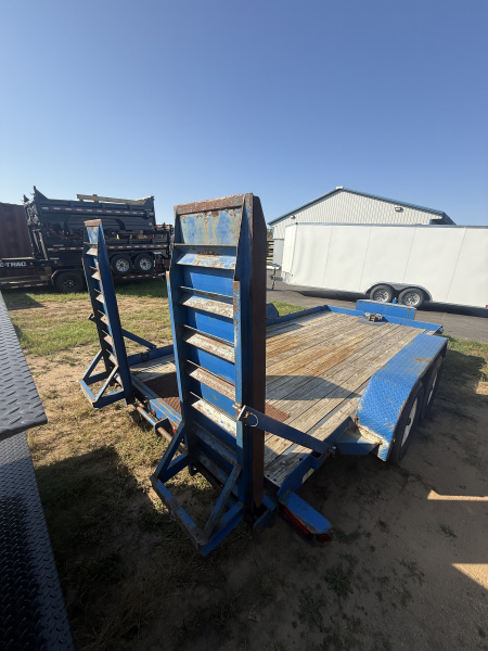 Used 2015 Sure-Trac 7X14 Utility trailer w/ stand up ramps, wood deck Utility Trailer