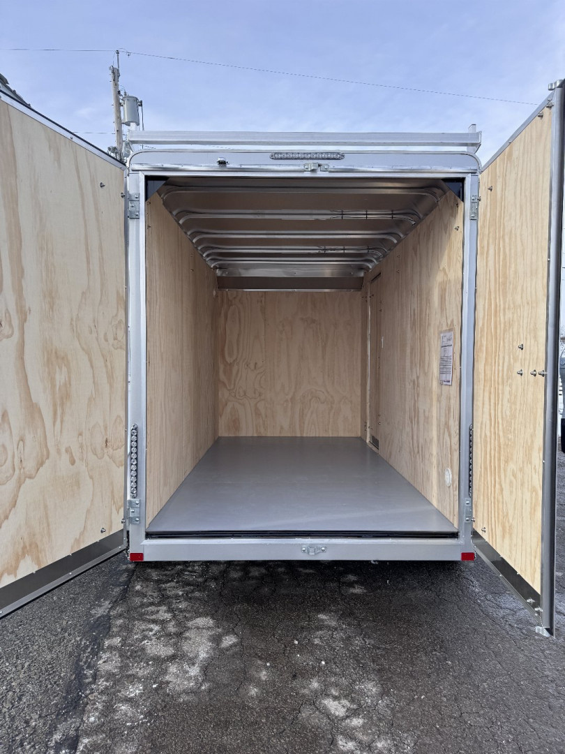 New 2026 Car Mate 6x12 Tandem Contractor Cargo Trailer w/ Barn Doors & Ladder Racks