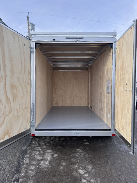 New 2026 Car Mate 6x12 Tandem Contractor Cargo Trailer w/ Barn Doors & Ladder Racks