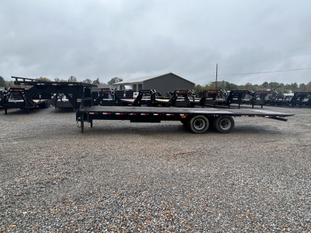 Used 2006 Load Trail 102"x28' 20k Gooseneck Tilt Flatbed Trailer
