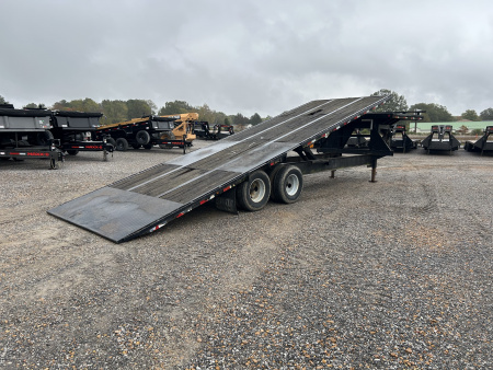 Used 2006 Load Trail 102"x28' 20k Gooseneck Tilt Flatbed Trailer