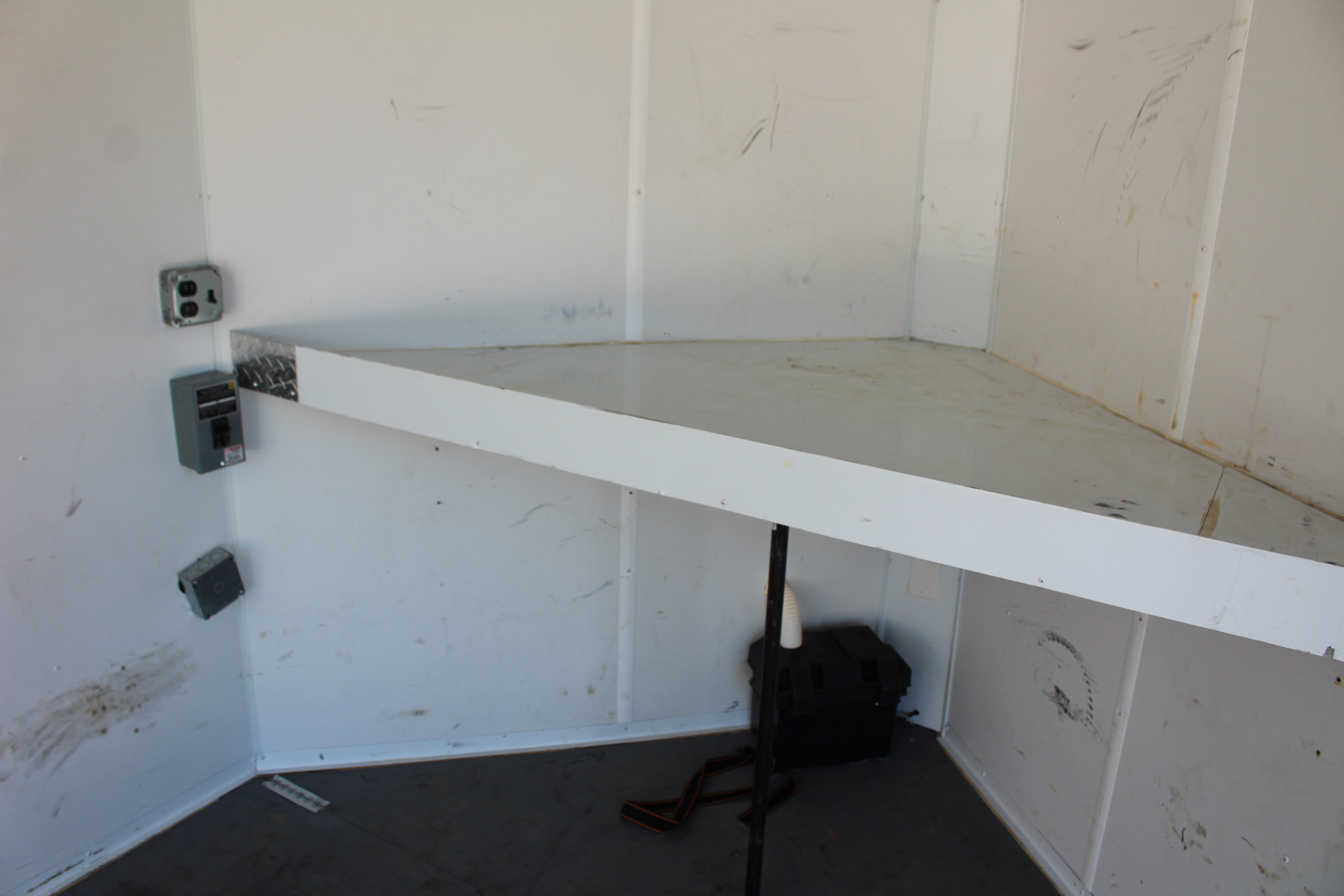 Used 2021 NEO NAM 7.5' x 14' Aluminum Enclosed Motorcycle UTV Trailer - RAMP DOOR - 7' Interior Height - 7000# GVW