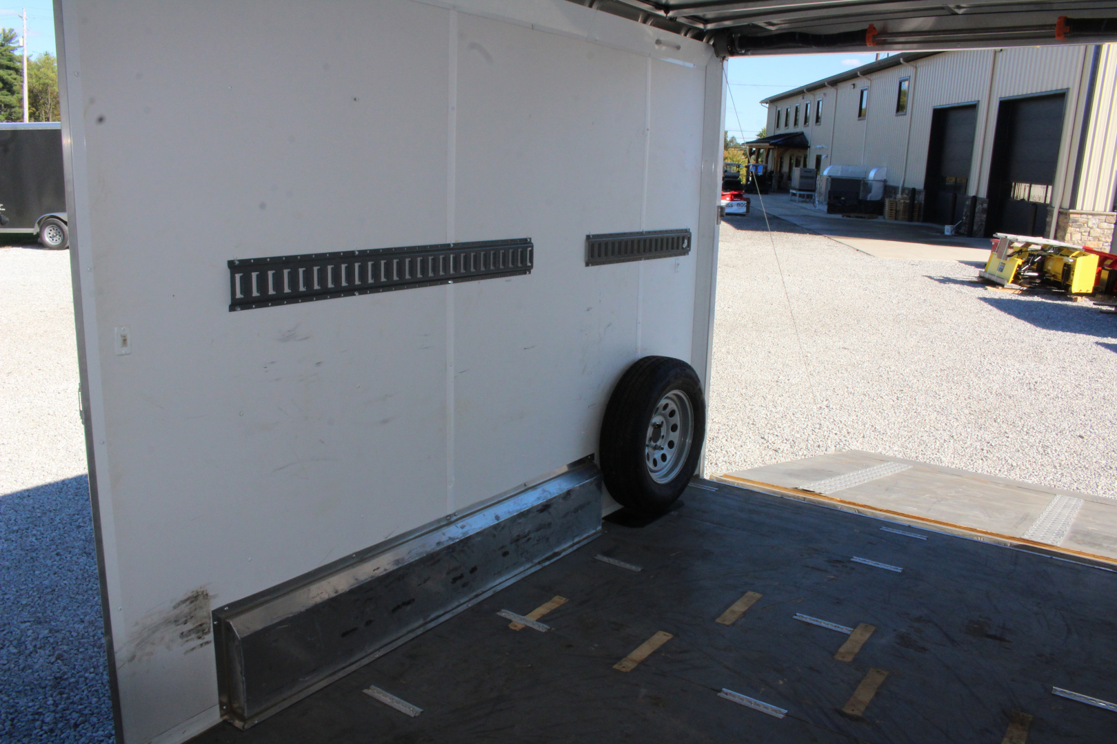 Used 2021 NEO NAM 7.5' x 14' Aluminum Enclosed Motorcycle UTV Trailer - RAMP DOOR - 7' Interior Height - 7000# GVW