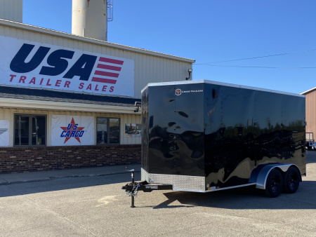 New 2026 Cross Trailers 7X14 V-Nose w/Ramp Door & 7ft Interior Height Cargo / Enclosed Trailer
