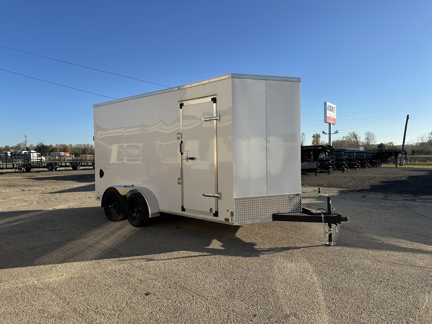 New 2026 Cross Trailers 7X14 V-Nose w/Ramp Door & 7ft Interior Height Cargo / Enclosed Trailer