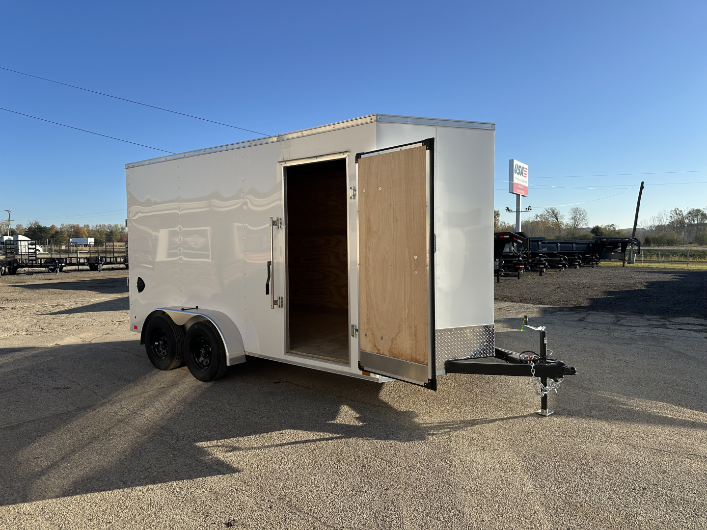 New 2026 Cross Trailers 7X14 V-Nose w/Ramp Door & 7ft Interior Height Cargo / Enclosed Trailer