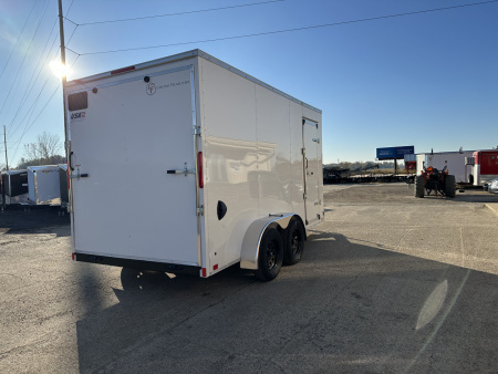 New 2026 Cross Trailers 7X14 V-Nose w/Ramp Door & 7ft Interior Height Cargo / Enclosed Trailer