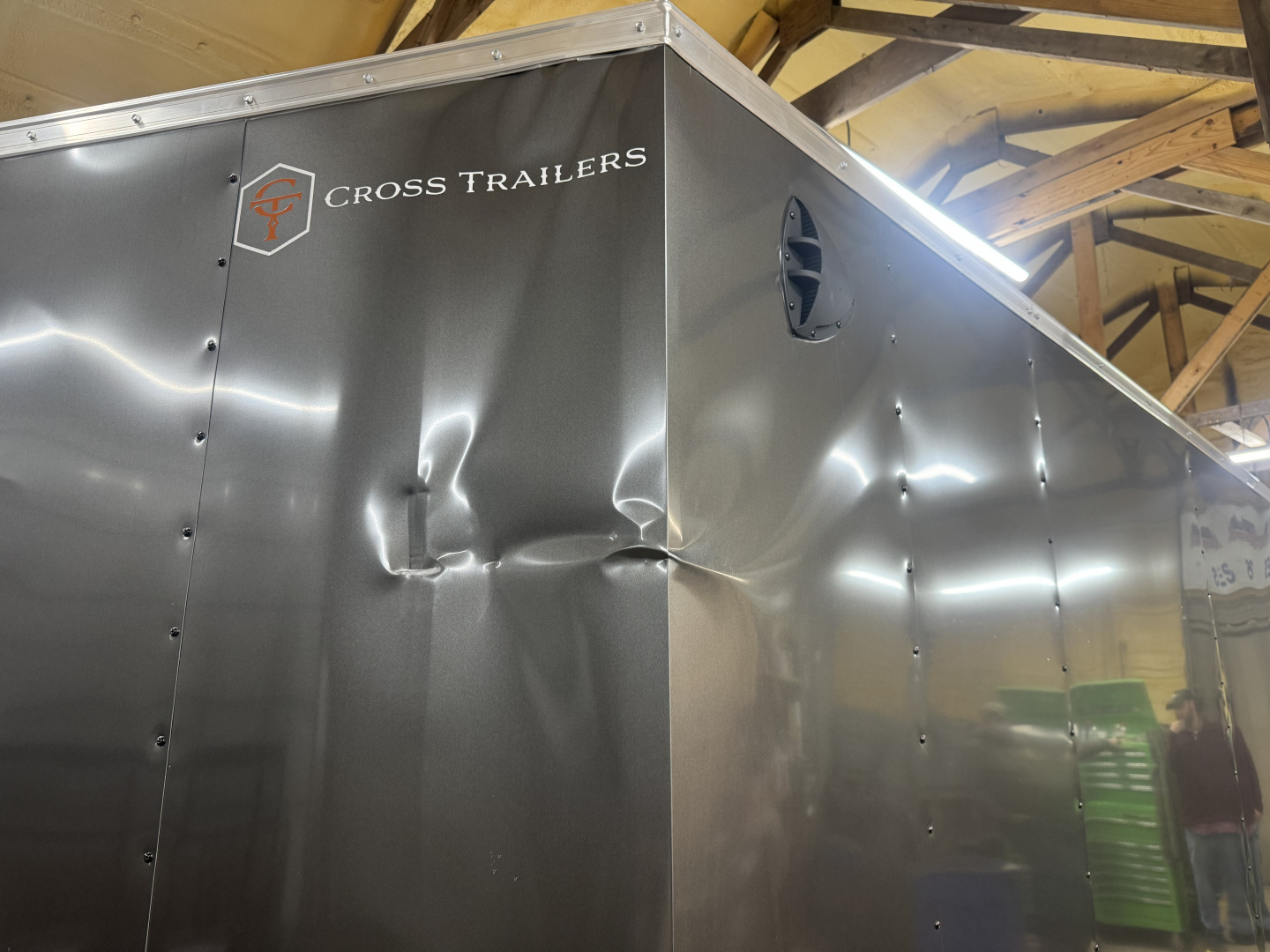 New Damaged Inventory 2026 Cross Trailers 7X16 V-Nose w/Ramp Door & 7ft Interior Height Cargo / Enclosed Trailer