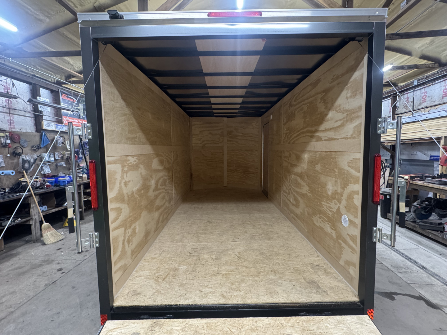 New Damaged Inventory 2026 Cross Trailers 7X16 V-Nose w/Ramp Door & 7ft Interior Height Cargo / Enclosed Trailer