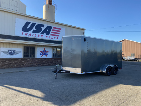 New 2026 Cross Trailers 7X16 V-Nose w/Ramp Door & 7ft Interior Height Cargo / Enclosed Trailer