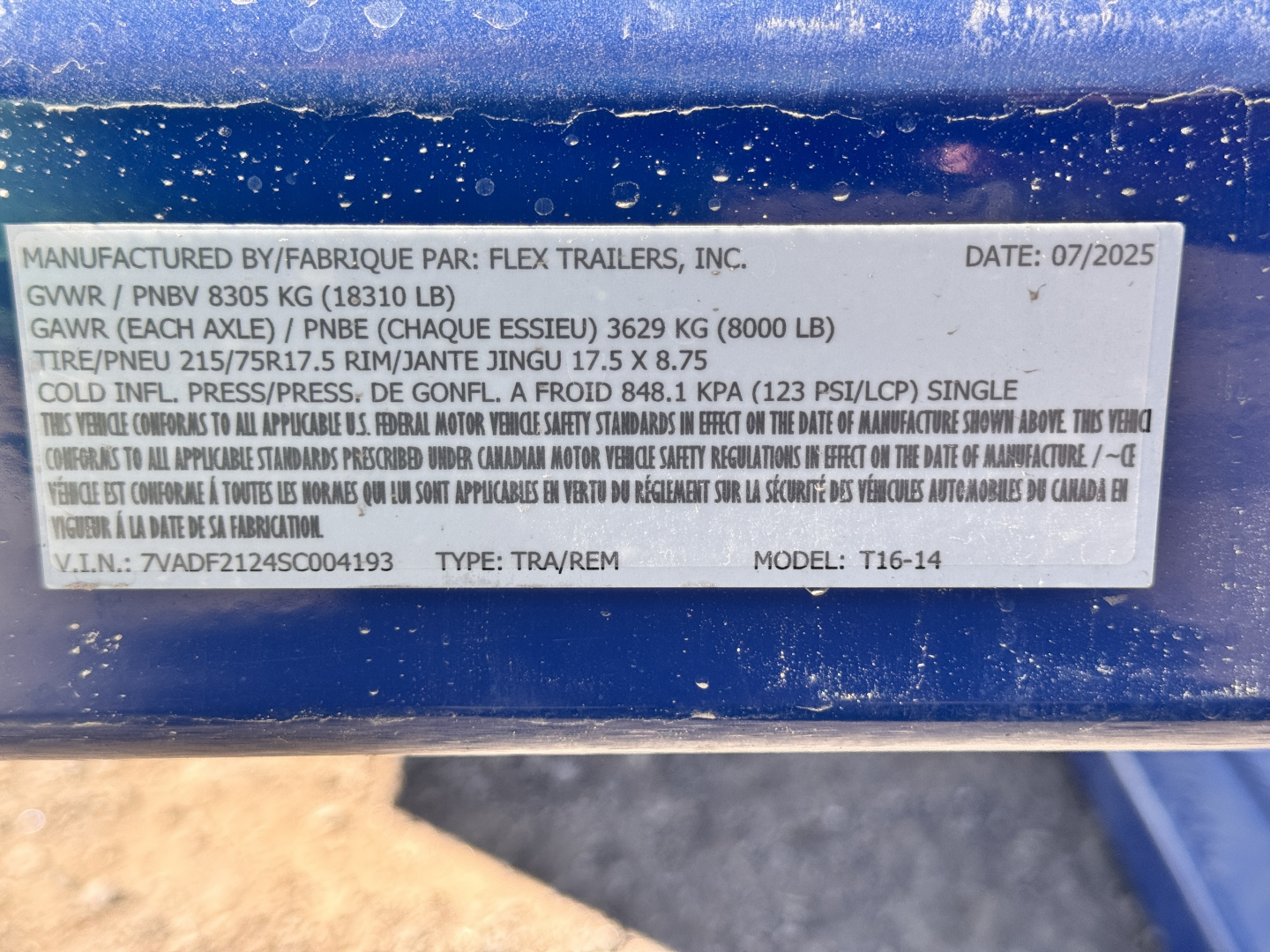 New 2025 Air Tow T16-14 Drop Deck Trailer (DESC)