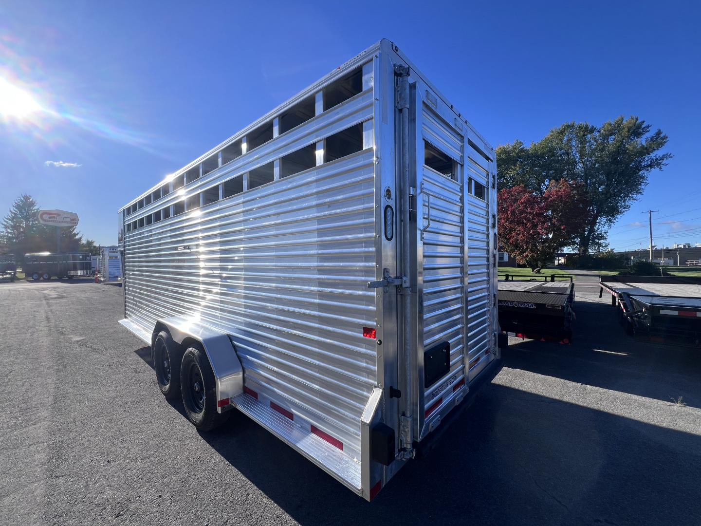 New 2026 Frontier Trailers 7x20 14K Gooseneck Stock / Stock Combo Trailer