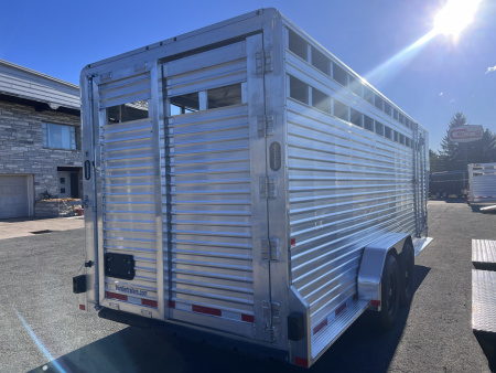 New 2026 Frontier Trailers 7x20 14K Gooseneck Stock / Stock Combo Trailer