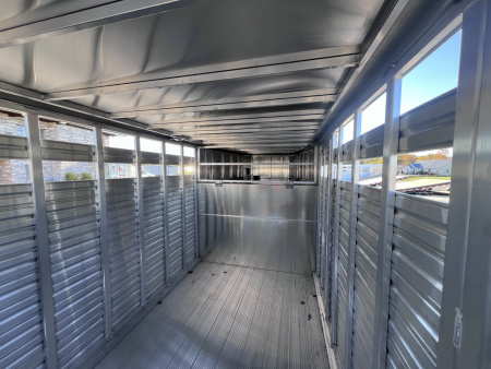 New 2026 Frontier Trailers 7x20 14K Gooseneck Stock / Stock Combo Trailer