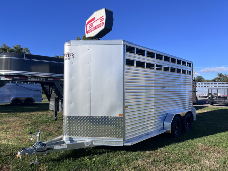 New 2026 Frontier Trailers 7x16 10K Livestock Bumper Pull Series Stock / Stock Combo Trailer