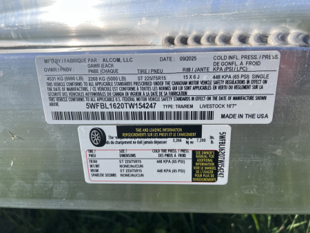 New 2026 Frontier Trailers 7x16 10K Livestock Bumper Pull Series Stock / Stock Combo Trailer