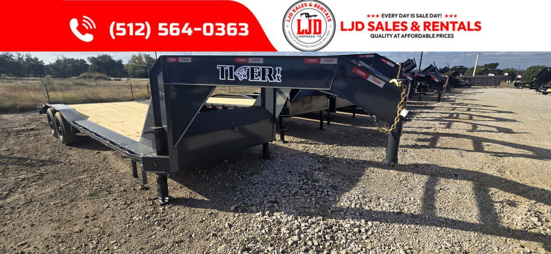 New 2026 Tiger - Gooseneck Drive Over Fender 102  X 24'