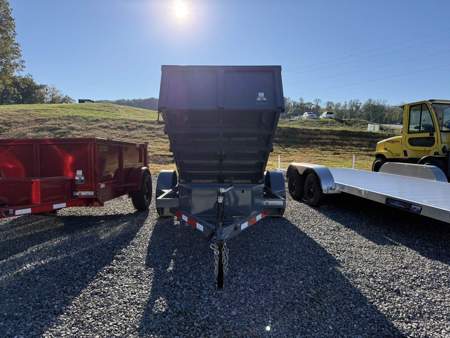 New 2026 P & T Trailers 5.2K 5X8 DUMP SPREAD GATE 7K JACK Dump Trailer