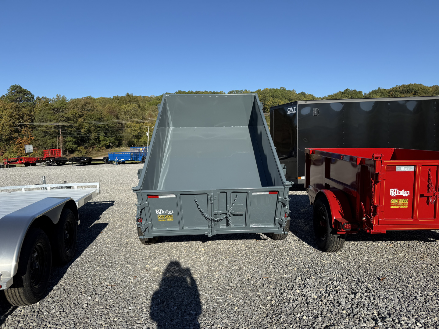 New 2026 P & T Trailers 5.2K 5X8 DUMP SPREAD GATE 7K JACK Dump Trailer