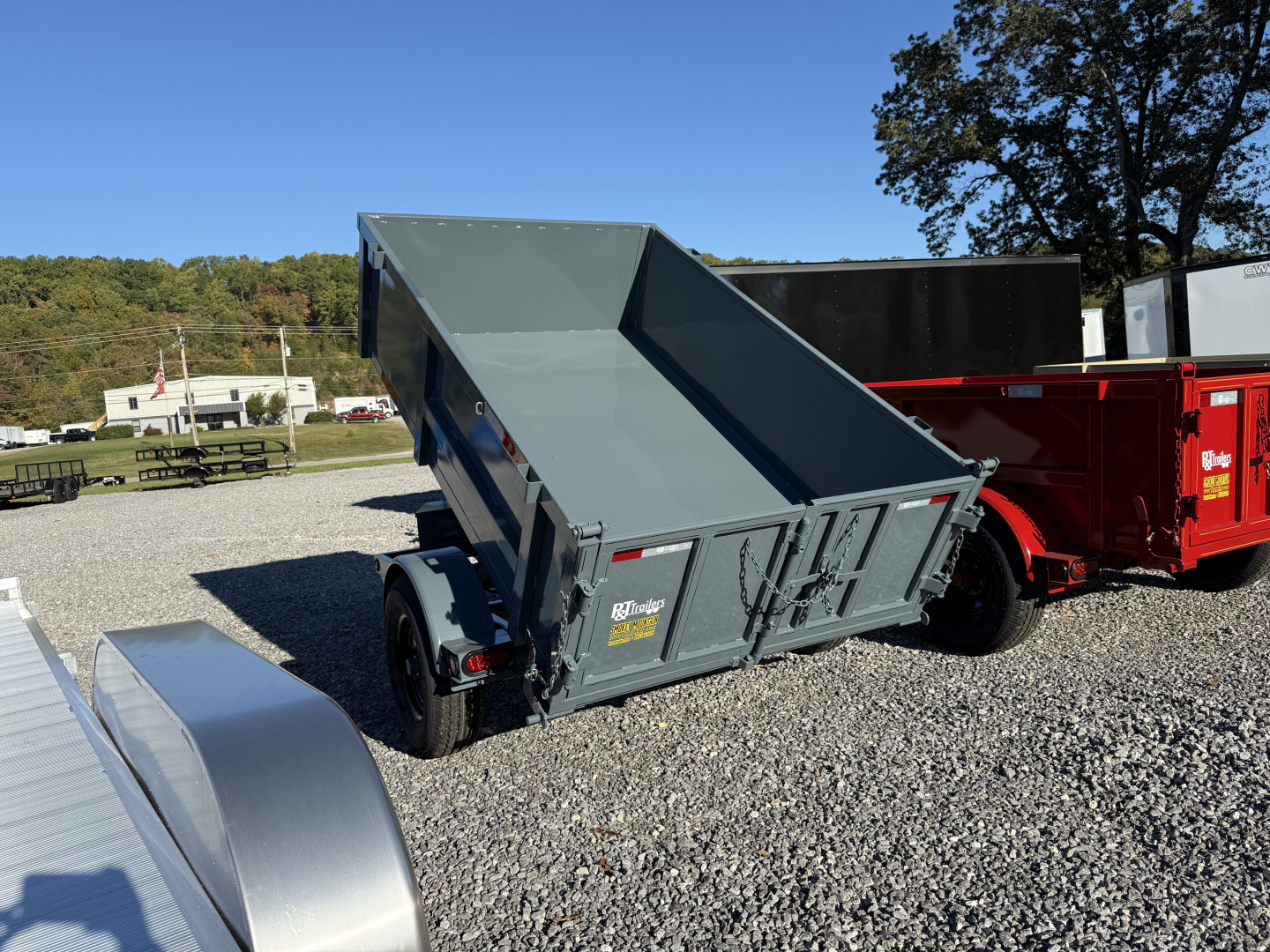 New 2026 P & T Trailers 5.2K 5X8 DUMP SPREAD GATE 7K JACK Dump Trailer