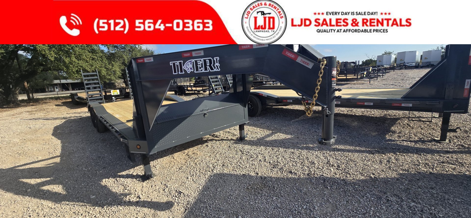 New 2026 Tiger - Gooseneck Drive Over Fender Trailer 102  X 24