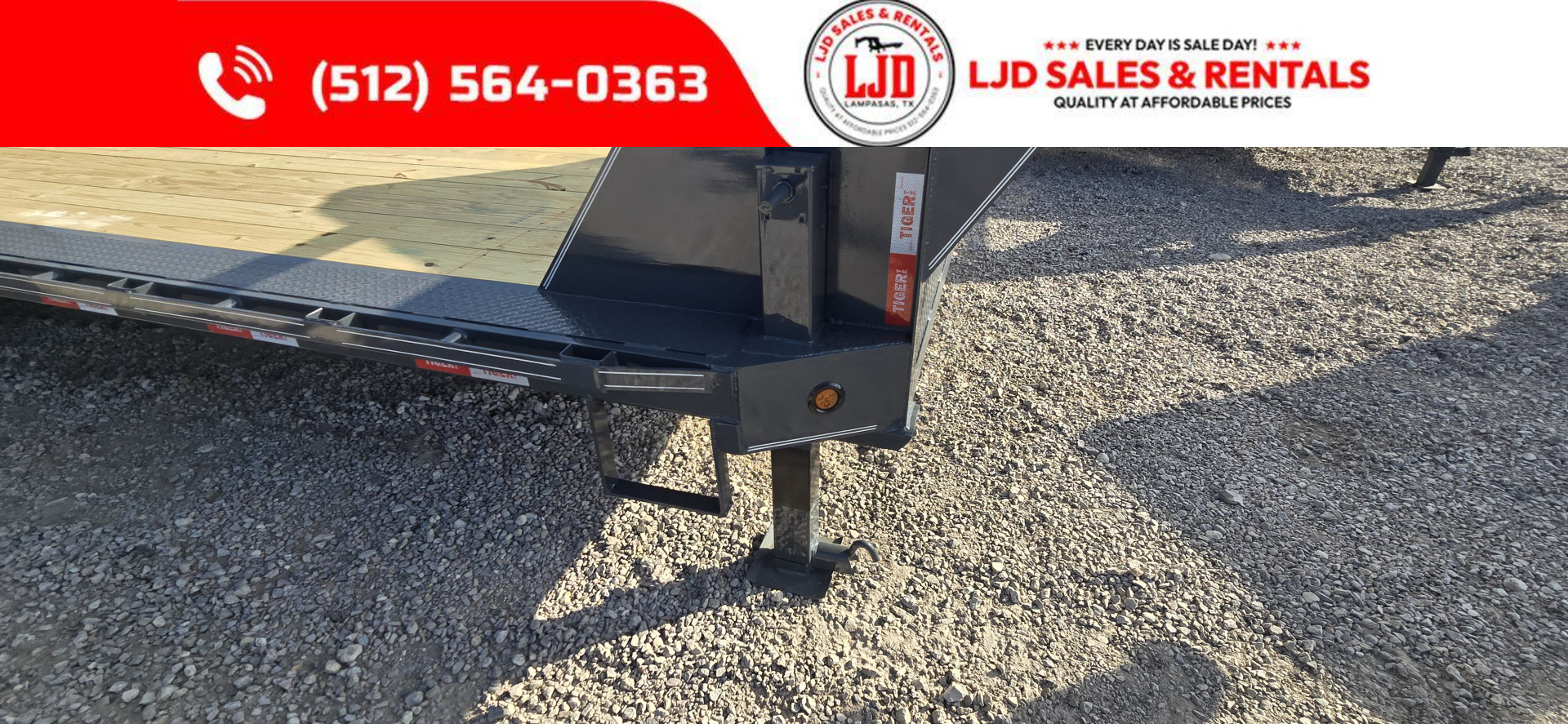 New 2026 Tiger - Gooseneck Drive Over Fender Trailer 102" X 24