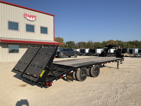 Used 2022 PJ 102"x25' GN Flatbed Trailer- 22GN