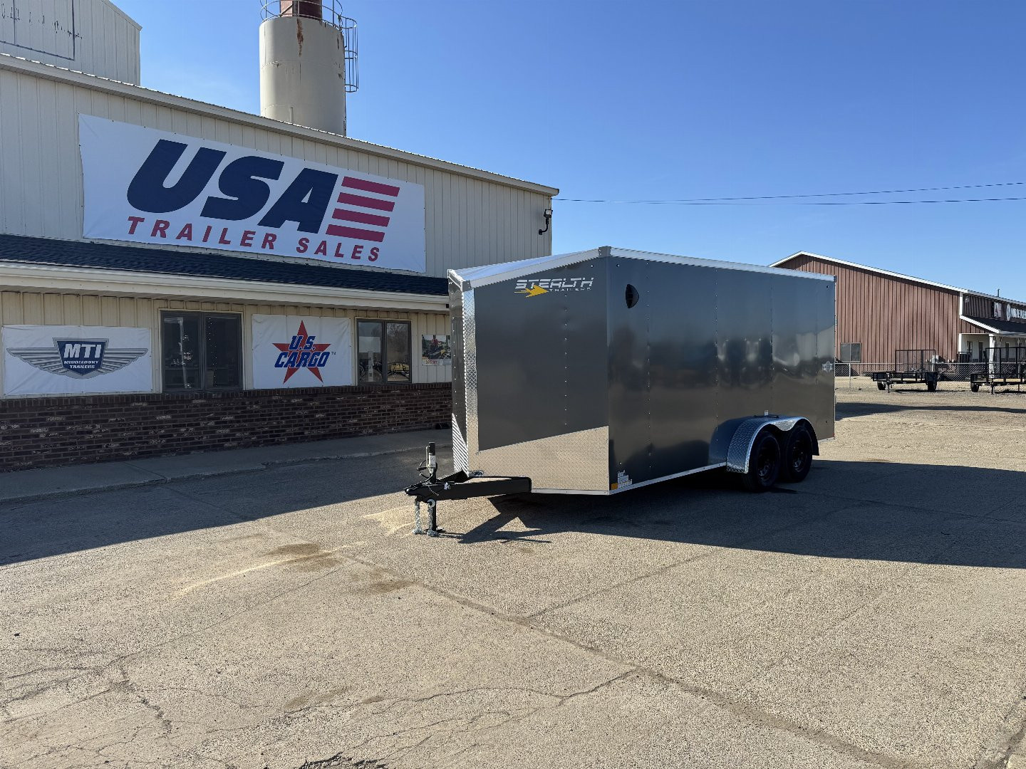 New 2026 Stealth Trailers Mustang 7x16 V-Nose Barn Door 6'6" Cargo / Enclosed Trailer