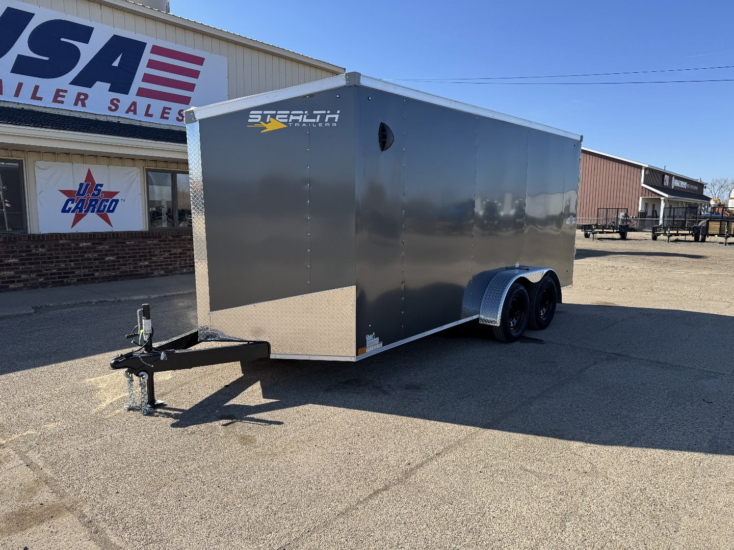 New 2026 Stealth Trailers Mustang 7x16 V-Nose Barn Door 6'6" Cargo / Enclosed Trailer