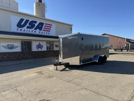 New 2026 Stealth Trailers Mustang 7x16 V-Nose Barn Door 6'6" Cargo / Enclosed Trailer