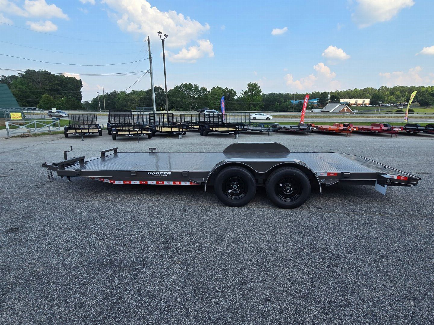 New 2025 7K 82X20 DELUXE STEEL FLOOR CAR HAULER