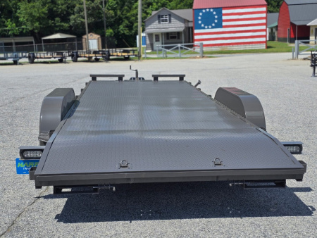 New 2025 7K 82X20 DELUXE STEEL FLOOR CAR HAULER WITH MAG WHEELS