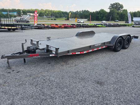 New 2025 7K 82X20 DELUXE STEEL FLOOR CAR HAULER