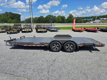 New 2025 7K 82X20 DELUXE STEEL FLOOR CAR HAULER WITH MAG WHEELS