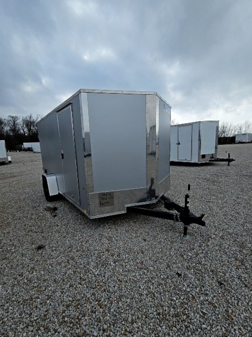 New 2026 Cargo Express EX DLX 7 x 12 3.5K Double Rear Door Flat Top V-Nose Cargo / Enclosed Trailer w/ Brakes
