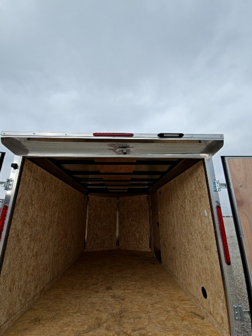 New 2026 Cargo Express EX DLX 7 x 12 3.5K Double Rear Door Flat Top V-Nose Cargo / Enclosed Trailer w/ Brakes