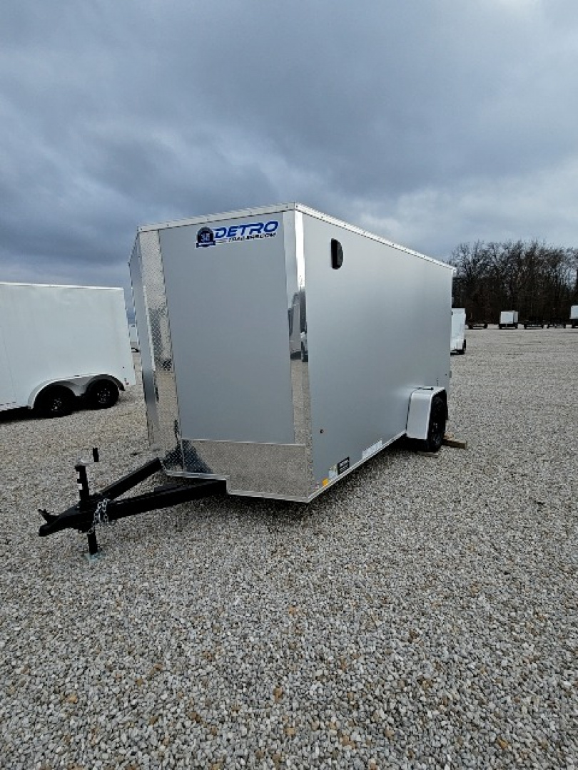 New 2026 Cargo Express EX DLX 7 x 12 3.5K Double Rear Door Flat Top V-Nose Cargo / Enclosed Trailer w/ Brakes
